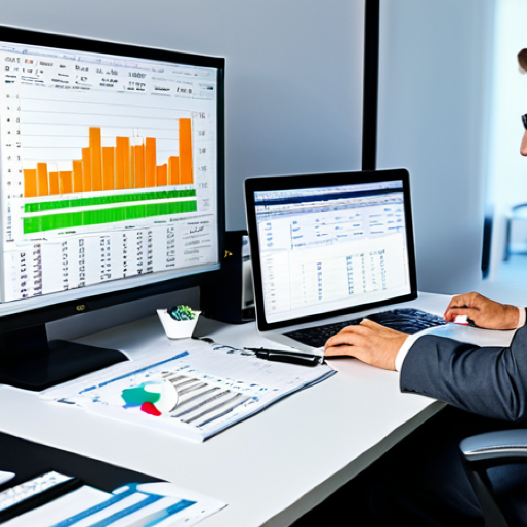 무역업에서의 회계 처리 방법 - Modern Office Scene - International Trade Accounting**
"A bright and modern office. A professional ...