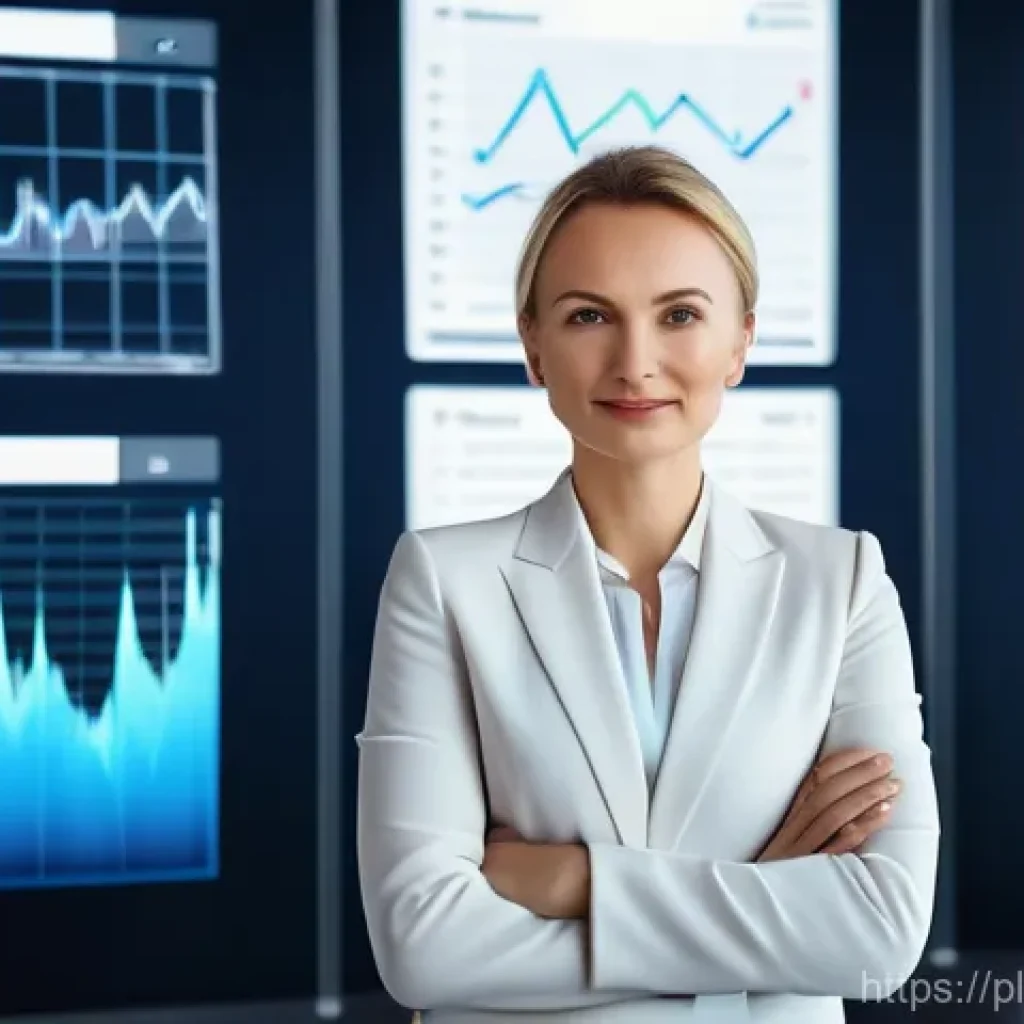 국제무역사 시험 후 자격증 활용법 - **Prompt:** "A vibrant, futuristic image of a confident Polish female professional in her late 30s, ...